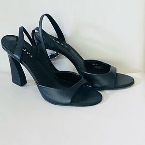 Aqua Black Strappy Heels Size 8 NWT